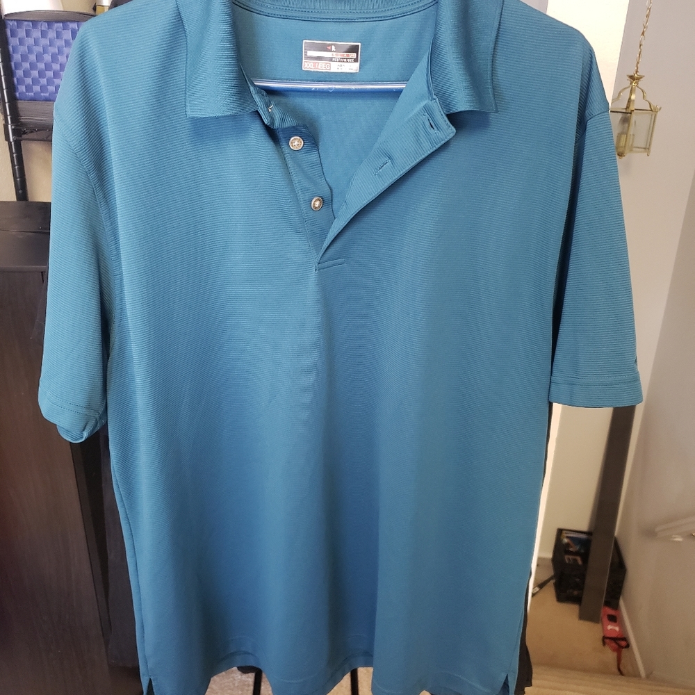 Blue polo shirt